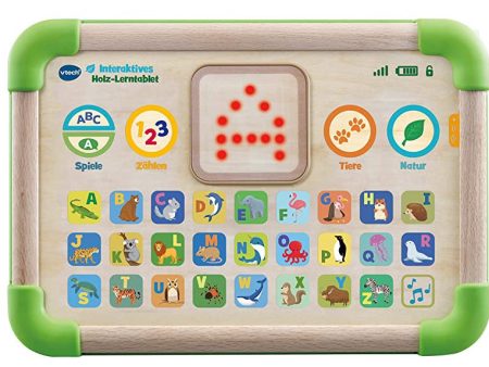 Vtech (Idioma alemán) Tableta Interactiva de Madera para Niños Pequeños - Juguetes Educativos Multicolores (80-613504) - Embalaje deteriorado Online Sale