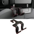 Dual Hook Design Car Seat Back Hanging Hook Stainless Steel + PU Leather Car Seat Headrest Hook Phone Holder Online Hot Sale