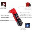 8 in 1 Car Safety Hammer with Seat Belt Cutter Multifunctional Screwdrivers Car Tools with LED Light For Discount