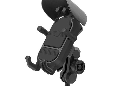 360 Degree Rotation Motorcycle Rearview Mirror Mount Mobile Phone Holder with Anti-theft Knob For Discount