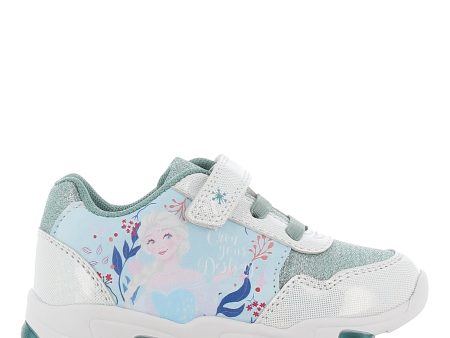 Talla: 25 - Zapatillas Disney Frozen para niña de 2 a 8 años con diseño de Anna y Elsa, con luces LED y cierre de velcro, ideales para la escuela For Sale