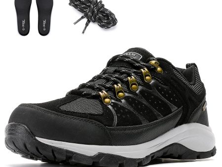 Talla: 42 - Zapatos de senderismo impermeables para hombre VKT, antideslizantes, para senderismo al aire libre, camping y escalada, Negro Fashion