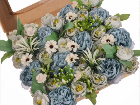 Juego de cajas de flores artificiales para bodas y decoración del hogar Online Hot Sale